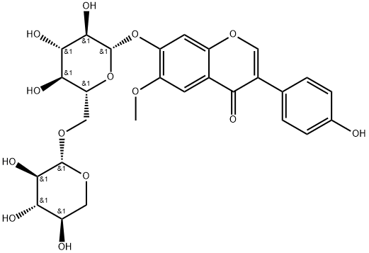 6”-O-木糖黄豆黄苷, 231288-18-9, 结构式