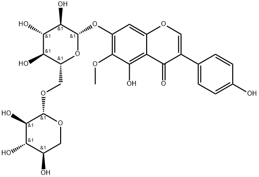鸢尾黄素-7-O-木糖葡萄糖苷, 231288-19-0, 结构式