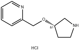 Pyridine, 2-[[(3S)-3-pyrrolidinyloxy]methyl]-, hydrochloride (1:2) Structure