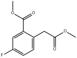 Benzeneacetic acid, 4-fluoro-2-(methoxycarbonyl)-, methyl ester,2326068-11-3,结构式