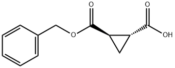 (1R,2R)-2-Benzyloxycarbonyl-cyclopropane-carboxylic acid Structure