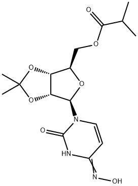 ((3aR,4R,6R,6aR)-6-((E)-4-(hydroxyimino)-2-oxo-3,4-dihydropyrimidin-1(2H)-yl)-2,2-dimethyltetrahydrofuro[3,4-d][1,3]dioxol-4-yl)methyl isobutyrate Structure