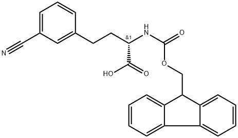 Fmoc-L-3-Cyanohomophenylalanine 化学構造式
