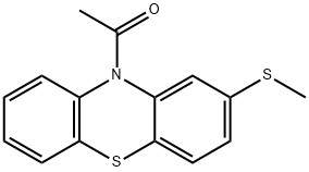 1-[2-(Methylthio)-10H-phenothiazin-10-yl]ethanone Struktur