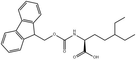 Heptanoic acid, 5-ethyl-2-[[(9H-fluoren-9-ylmethoxy)carbonyl]amino]-, (2S)- Structure