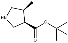 (3R,4S)-4-Methyl-pyrrolidine-3-carboxylic acid tert-butyl ester Struktur