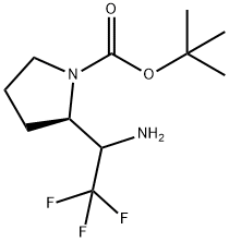 1-Pyrrolidinecarboxylic acid, 2-(1-amino-2,2,2-trifluoroethyl)-, 1,1-dimethyleth… Structure