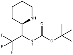 Carbamic acid,N-[2,2,2-trifluoro-1-(2R)-2-piperidinylethyl]-, 1,1-dimethylethyl Structure