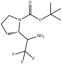 1-Pyrrolidinecarboxylic acid, 2-(1-amino-2,2,2-trifluoroethyl)-, 1,1-dimethyleth… Structure