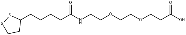 Lipoamido-PEG2-CH2CH2COOH 化学構造式