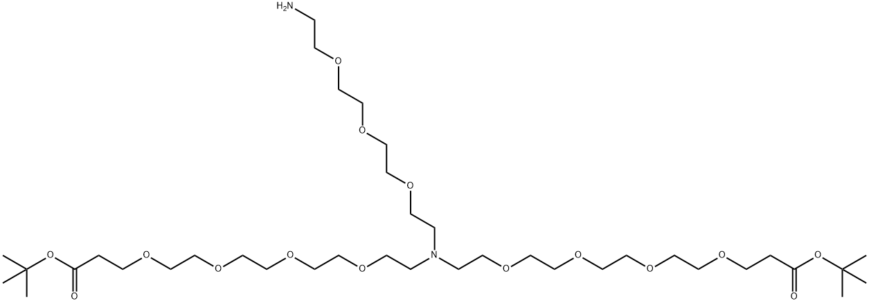 N-(Amino-PEG3)-N-bis(PEG4-Boc) Struktur