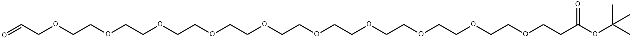 CHO-PEG10-COOtBu, 2353410-05-4, 结构式