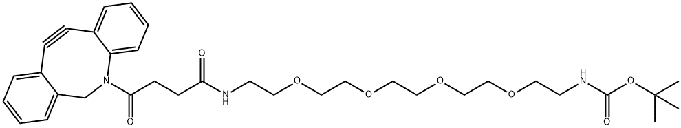 二苯并环辛炔-四聚乙二醇-NH-BOC 结构式