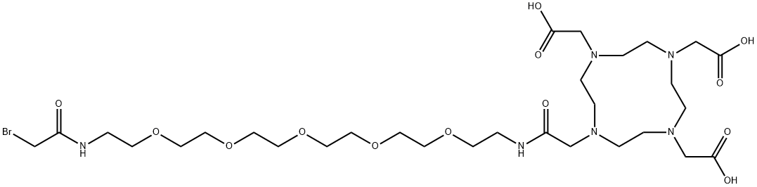Bromoacetamido-PEG5-DOTA 化学構造式