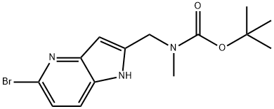 叔丁基((5-溴-1H-吡咯并[3,2-B]吡啶-2-基)甲基)(甲基)氨基甲酸酯, 2354365-71-0, 结构式