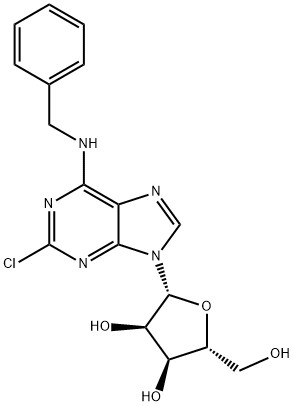 2’-Chloro-N6-benzyl adenosine, 23558-62-5, 结构式