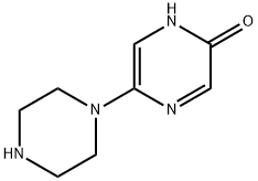 2(1H)-Pyrazinone, 5-(1-piperazinyl)- 结构式