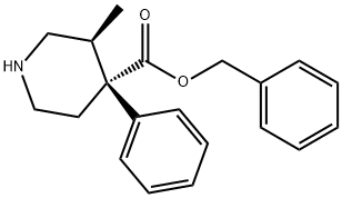 4-Piperidinecarboxylic acid, 3-methyl-4-phenyl-, phenylmethyl ester, (3S,4R)-