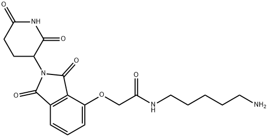 N-(5-氨基戊基)-2-((2-(2,6-二氧代哌啶-3-基)-1,3-二氧代异吲哚啉-4-基)氧基)乙酰胺, 2360527-40-6, 结构式