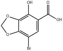 1,3-Benzodioxole-5-carboxylic acid, 7-bromo-4-hydroxy- Structure