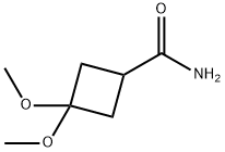 3,3-二甲氧基环丁烷-1-甲酰胺, 2360931-42-4, 结构式