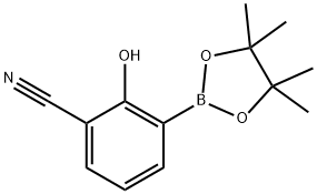 2-羟基-3-(4,4,5,5-四甲基-1,3,2-二氧杂硼烷-2-基)苄腈, 2361216-95-5, 结构式