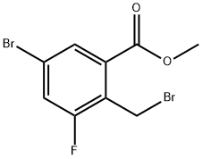5-溴-2-(溴甲基)-3-氟苯甲酸甲酯 结构式