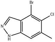 1H-Indazole, 4-bromo-5-chloro-6-methyl-|4-溴-5-氯-6-甲基-1H-吲唑