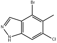 1H-Indazole, 4-bromo-6-chloro-5-methyl- Struktur