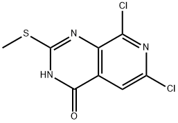 6,8-二氯-2-(甲硫基)吡啶并[3,4-D]嘧啶-4(3H)-酮, 2368910-54-5, 结构式