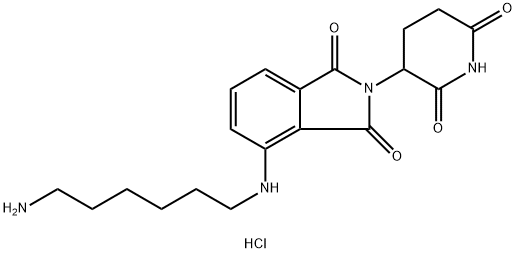 Pomalidomide-C6-NH2?hydrochloride, 2375194-37-7, 结构式