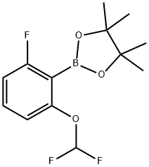 2-(2-(二氟甲氧基)-6-氟苯基)-4,4,5,5-四甲基-1,3,2-二氧硼烷, 2375423-84-8, 结构式