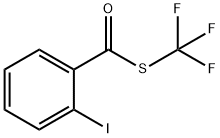 Benzenecarbothioic acid, 2-iodo-, S-(trifluoromethyl) ester Structure