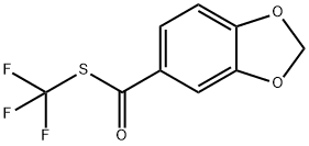 1,3-Benzodioxole-5-carbothioic acid, S-(trifluoromethyl) ester Structure