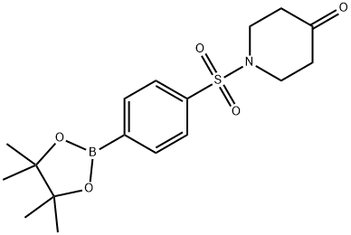 1-{[4-(Tetramethyl-1,3,2-dioxaborolan-2-yl)benzene]sulfonyl}piperidin-4-one 结构式