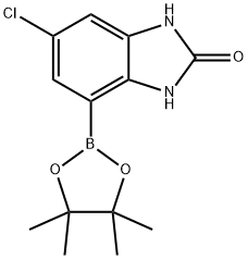 2H-Benzimidazol-2-one, 6-chloro-1,3-dihydro-4-(4,4,5,5-tetramethyl-1,3,2-dioxaborolan-2-yl)- Struktur