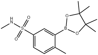 N,4-Dimethyl-3-(tetramethyl-1,3,2-dioxaborolan-2-yl)benzenesulfonamide 结构式