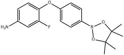3-Fluoro-4-[4-(tetramethyl-1,3,2-dioxaborolan-2-yl)phenoxy]aniline Structure