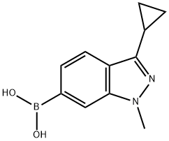 (3-Cyclopropyl-1-methylindazol-6-yl)boronic acid Struktur