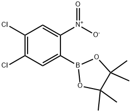 2-(4,5-Dichloro-2-nitrophenyl)-4,4,5,5-tetramethyl-1,3,2-dioxaborolane 结构式