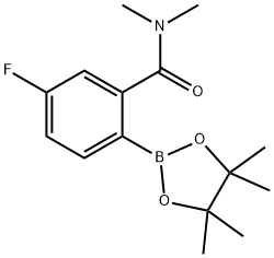 5-Fluoro-n,n-dimethyl-2-(tetramethyl-1,3,2-dioxaborolan-2-yl)benzamide 结构式
