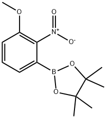 2-(3-甲氧基-2-硝基苯基)-4,4,5,5-四甲基-1,3,2-二氧硼烷 结构式