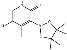 5-Chloro-4-methyl-3-(tetramethyl-1,3,2-dioxaborolan-2-yl)pyridin-2-ol,2377609-35-1,结构式