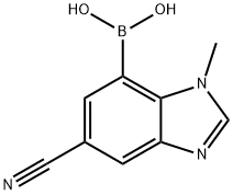6-Cyano-3-methylbenzodiazole-4-boronic acid 结构式