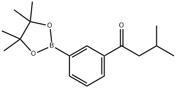 3-甲基-1-(3-(4,4,5,5-四甲基-1,3,2-二氧硼杂环戊烷-2-基)苯基)丁-1-酮, 2377609-74-8, 结构式
