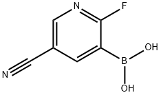 5-Cyano-2-fluoropyridine-3-boronic acid 结构式