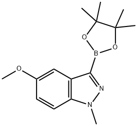 5-甲氧基-1-甲基-3-(4,4,5,5-四甲基-1,3,2-二氧杂硼环戊烷-2-基)-吲唑 结构式