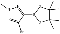 4-Bromo-1-methyl-3-(tetramethyl-1,3,2-dioxaborolan-2-yl)pyrazole 结构式