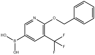 6-Benzyloxy-5-(trifluoromethyl)pyridine-3-boronic acid 结构式