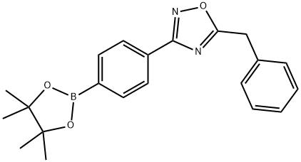 4-(5-Benzyl-1,2,4-oxadiazol-3-yl)phenylboronic acid pinacol ester 结构式
